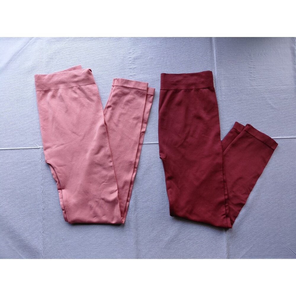 Zenana Outfitters Leggings 2 Pairs Cropped & Ankle L/XL Nylon‎ Spandex Fall - Picture 2 of 9